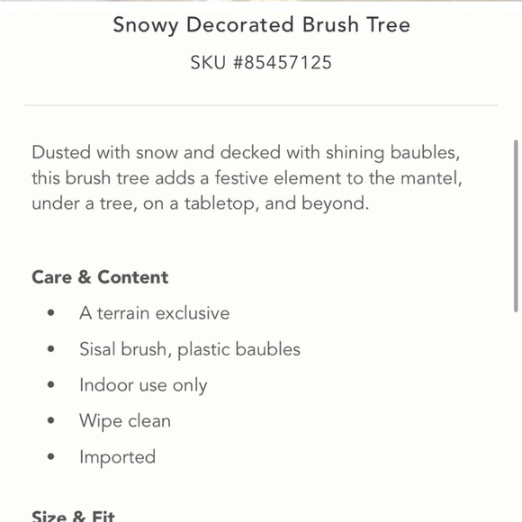 Set of 2 snowy brush trees w ornaments - Picture 3 of 5